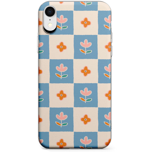 Vintage Bloom Checkered Phone Case for iPhone X, XS Max, XR