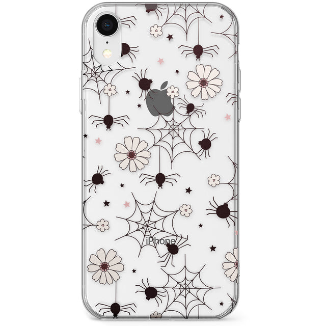 Spiders and Flowers Pattern Phone Case for iPhone X, XS Max, XR