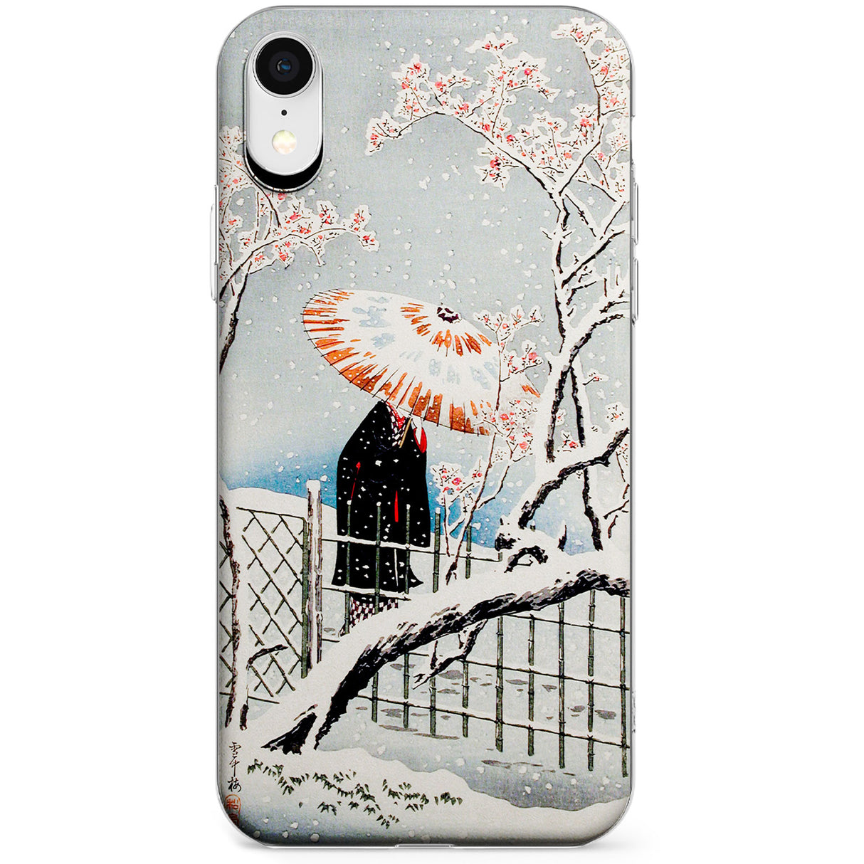 Plum Tree in Snow by Hiroaki Takahashi Phone Case for iPhone X, XS Max, XR