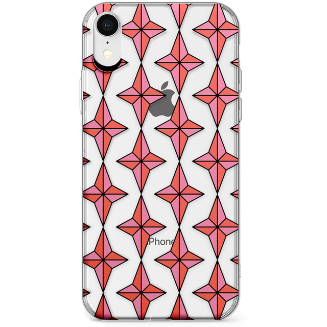 Rose Stars Pattern (Clear) Phone Case for iPhone X, XS Max, XR