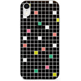 Vibrant Black Geometric Grid Phone Case for iPhone X, XS Max, XR