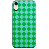 Retro Green Diamond Plaid Phone Case for iPhone X, XS Max, XR