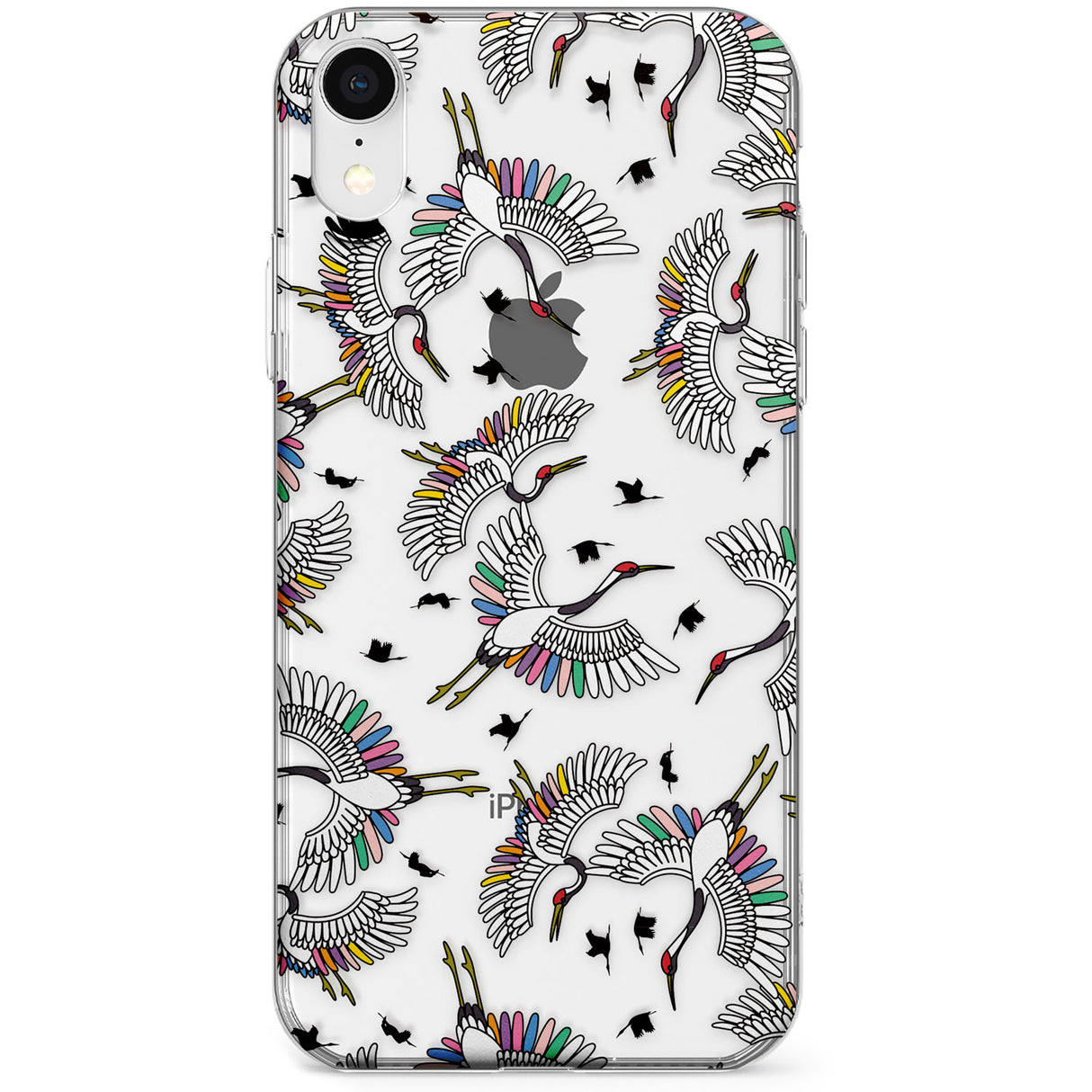 Colourful Crane Pattern Phone Case for iPhone X, XS Max, XR