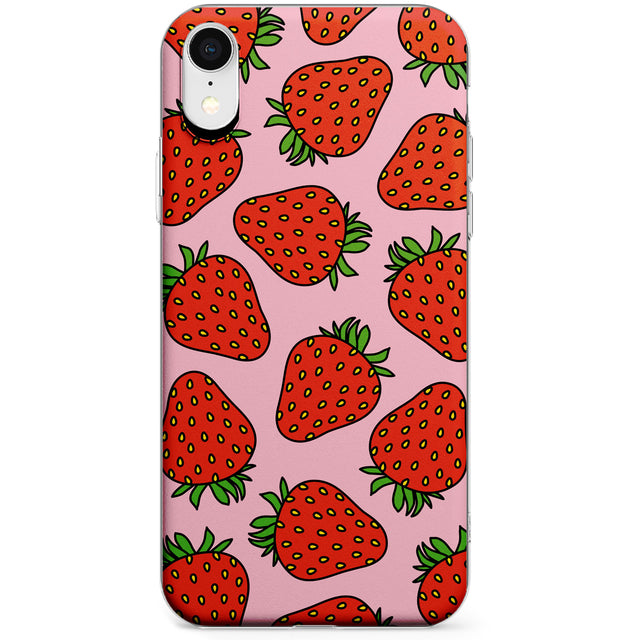 Strawberry Pattern (Pink) Phone Case for iPhone X, XS Max, XR