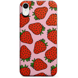 Strawberry Pattern (Pink) Phone Case for iPhone X, XS Max, XR