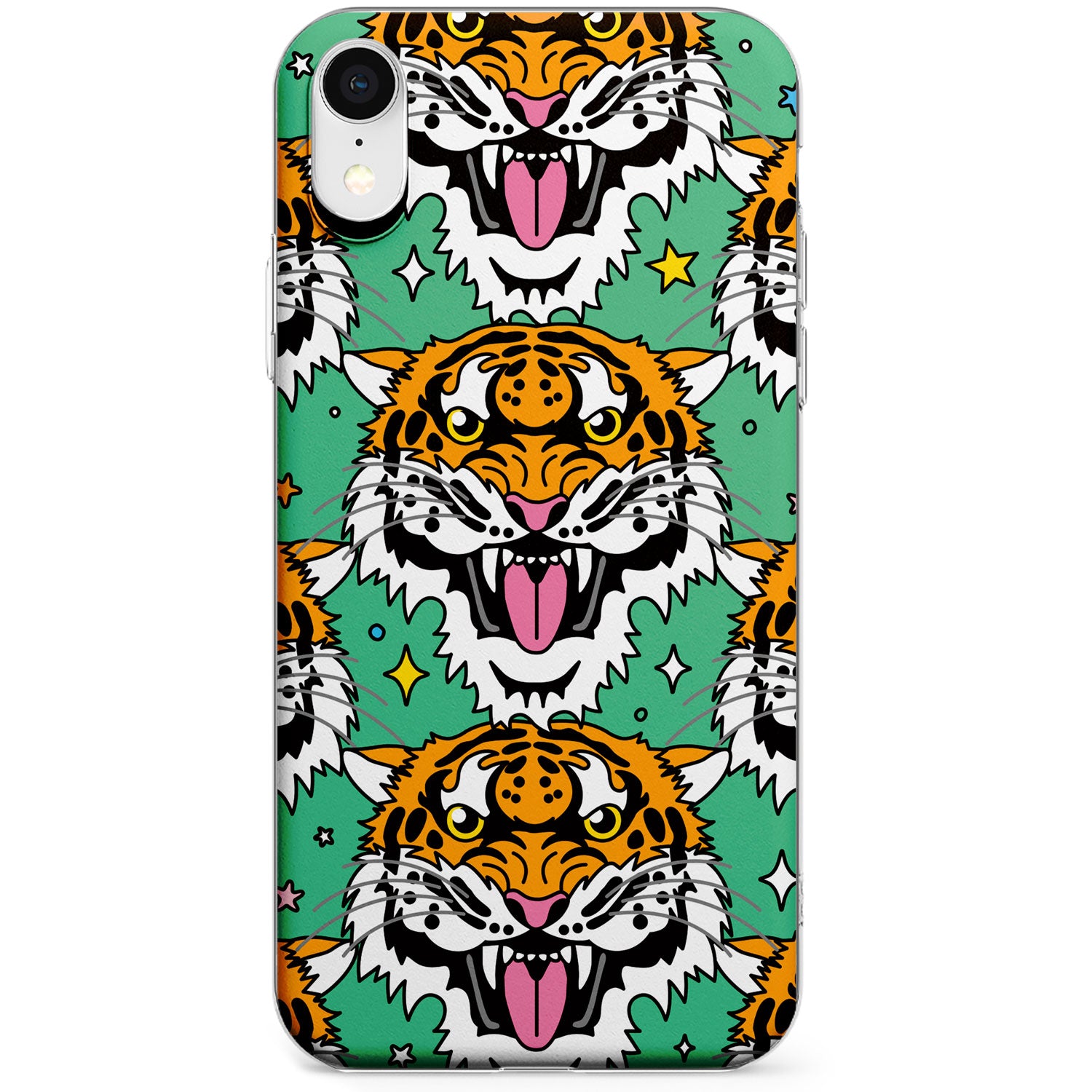Fierce Jungle Tigers (Green) Phone Case for iPhone X, XS Max, XR