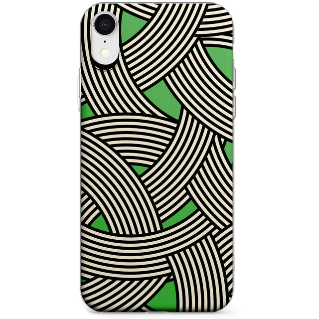 Green Optic Waves Phone Case for iPhone X, XS Max, XR