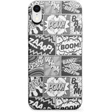 Onomatopoeia (Black & White) Phone Case for iPhone X, XS Max, XR