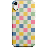 Pastel Multicolor Checkered Phone Case for iPhone X, XS Max, XR