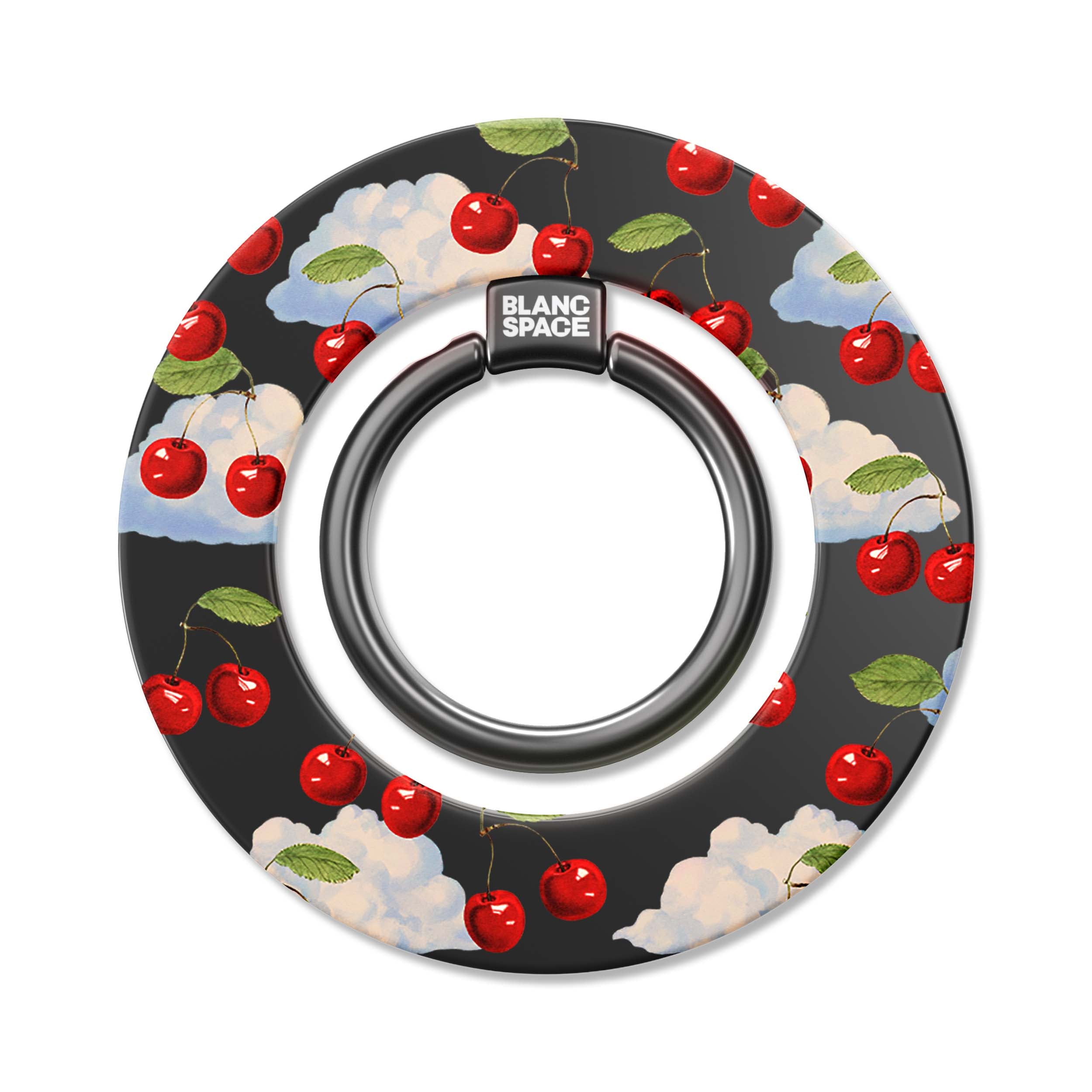 Summer Cherries Sky Magsafe Grip Black