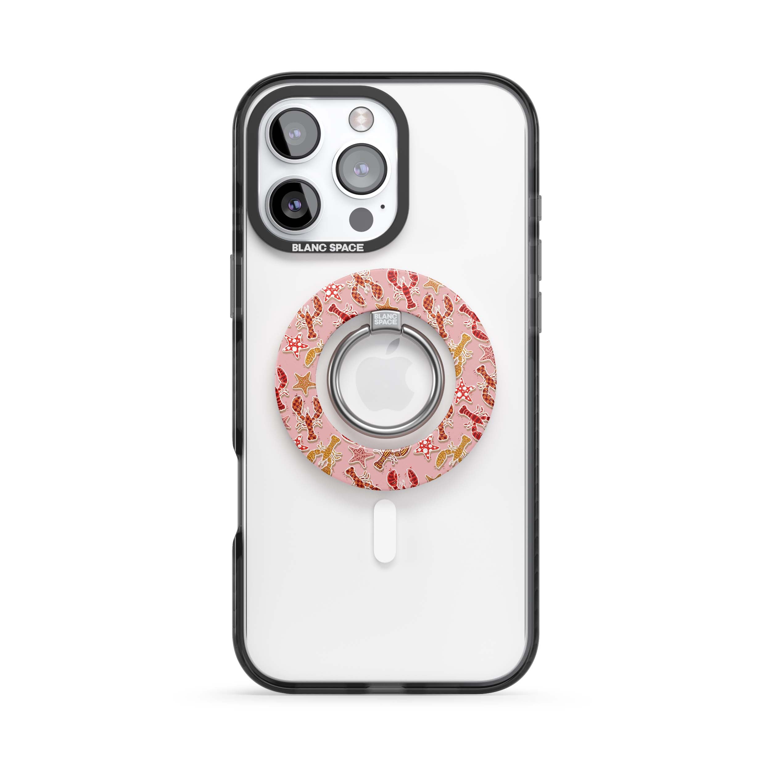 Coastal Italian Check Pattern Magsafe Grip Magsafe Grip Pink