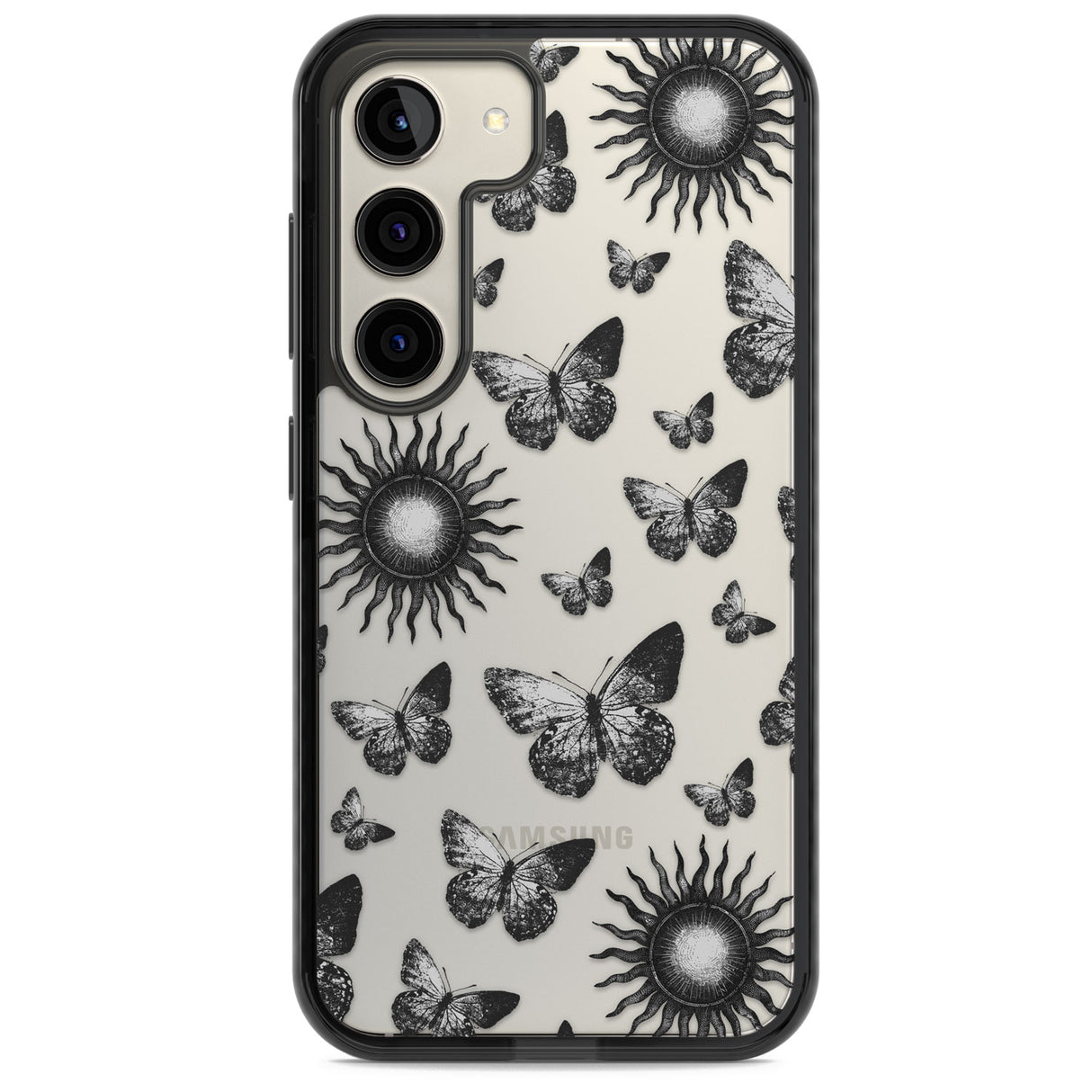 Butterflies & Suns Impact Phone Case for Samsung Galaxy S24, Samsung Galaxy S23, Samsung Galaxy S22