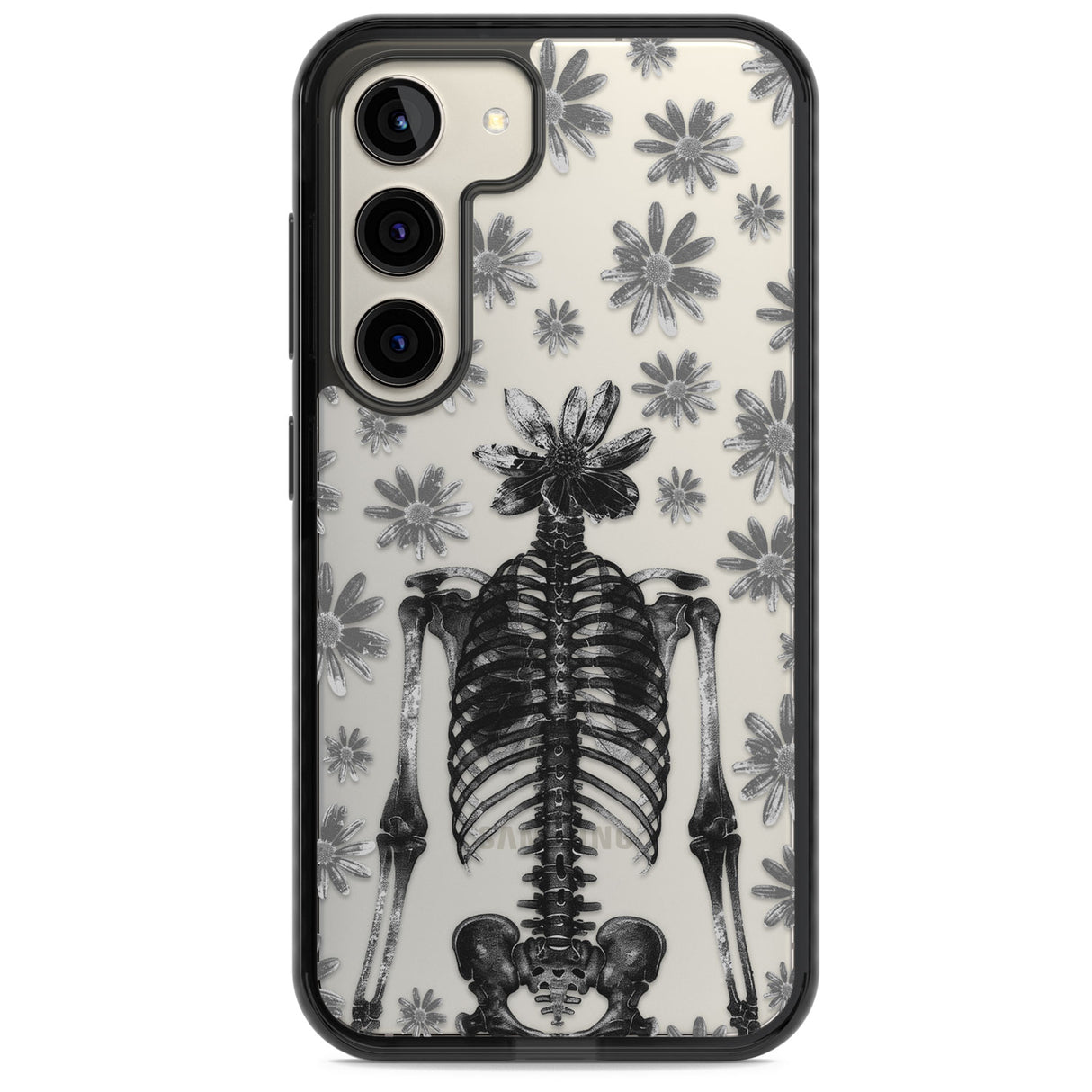 Skeleton Flower Impact Phone Case for Samsung Galaxy S24, Samsung Galaxy S23, Samsung Galaxy S22