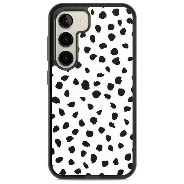 Dalmatian Print Phone Case Samsung S22 / Black Impact Case,Samsung S23 / Black Impact Case Blanc Space