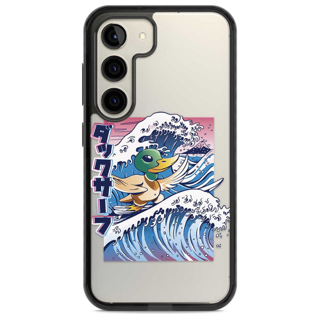 Duck Surf Phone Case Samsung S22 / Black Impact Case,Samsung S23 / Black Impact Case Blanc Space