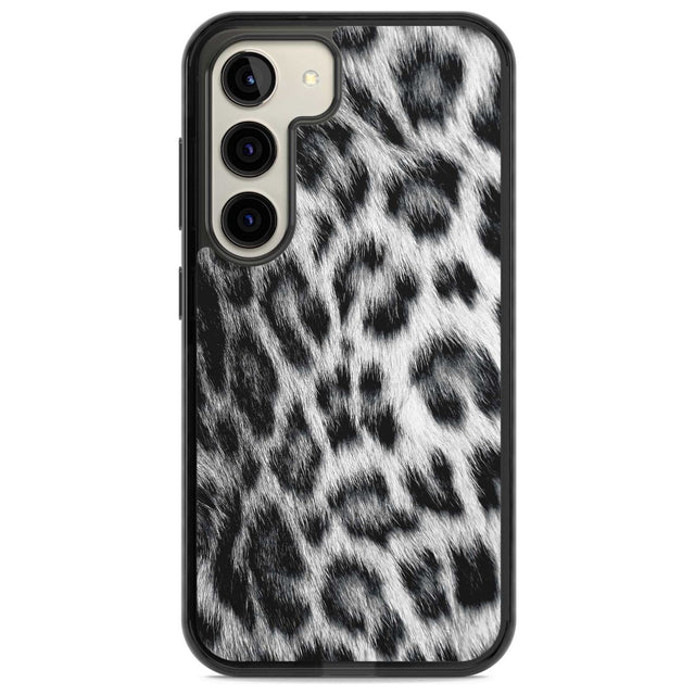 Animal Fur Pattern - Snow Leopard Phone Case Samsung S22 / Black Impact Case,Samsung S23 / Black Impact Case Blanc Space