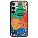 Abstract Butterfly Phone Case Samsung S22 / Black Impact Case,Samsung S23 / Black Impact Case Blanc Space