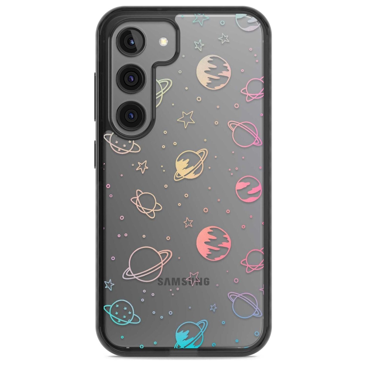 Cosmic Outer Space Design Pastels on Clear