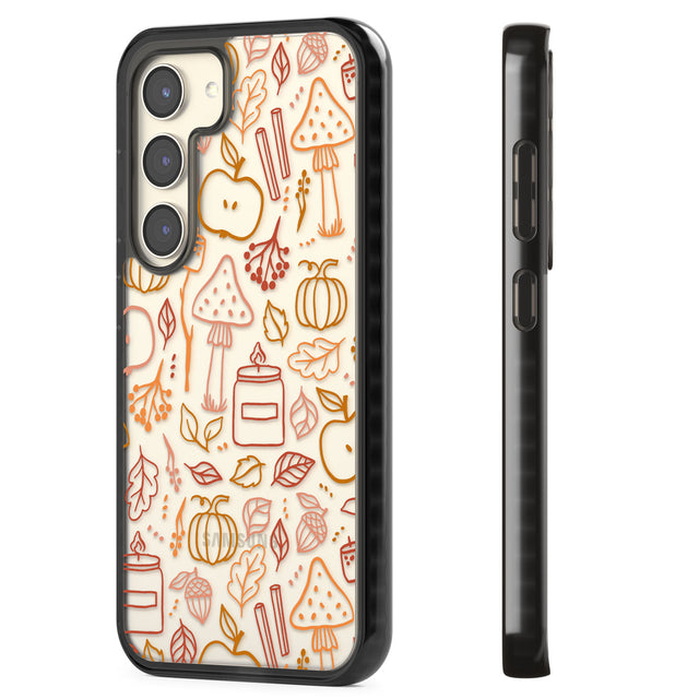 Autumn Line Pattern Impact Phone Case for Samsung Galaxy S24, Samsung Galaxy S23, Samsung Galaxy S22