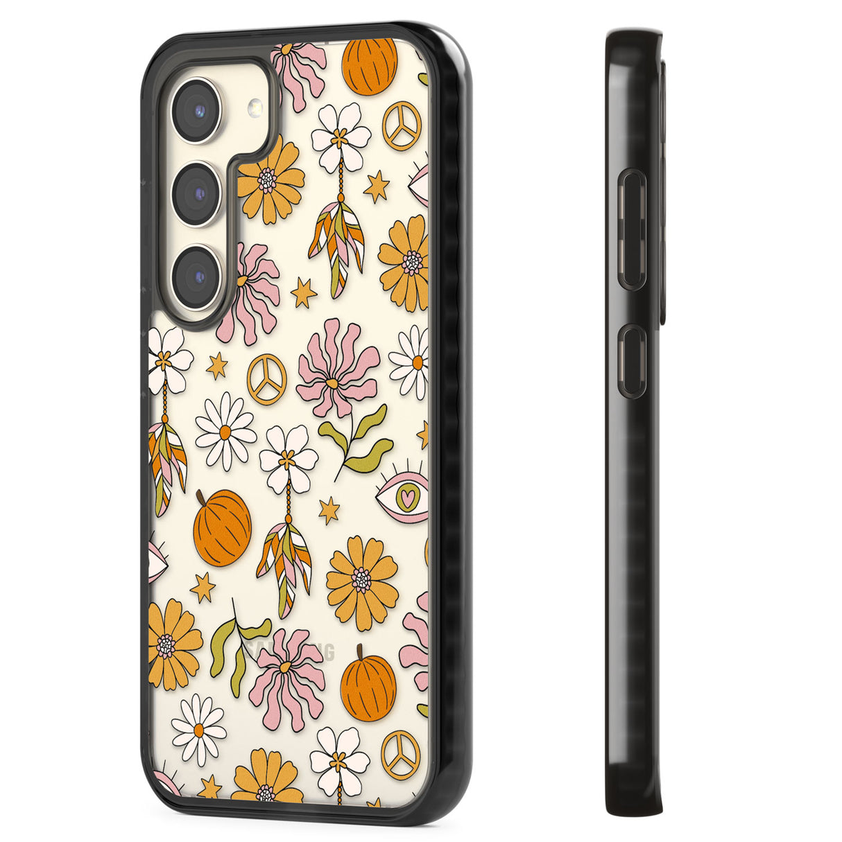 Retro Boho Fall Floral Impact Phone Case for Samsung Galaxy S24, Samsung Galaxy S23, Samsung Galaxy S22