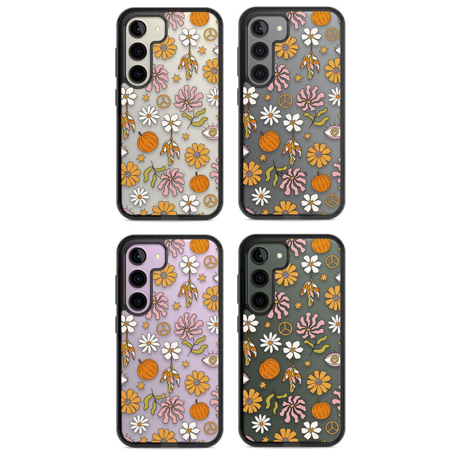 Retro Boho Fall Floral Impact Phone Case for Samsung Galaxy S24, Samsung Galaxy S23, Samsung Galaxy S22