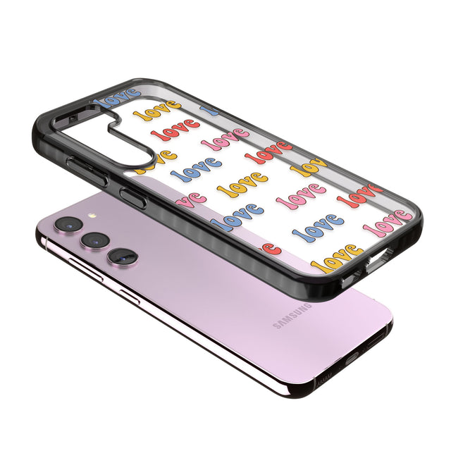 Love Pattern Impact Phone Case for Samsung Galaxy S24, Samsung Galaxy S23, Samsung Galaxy S22