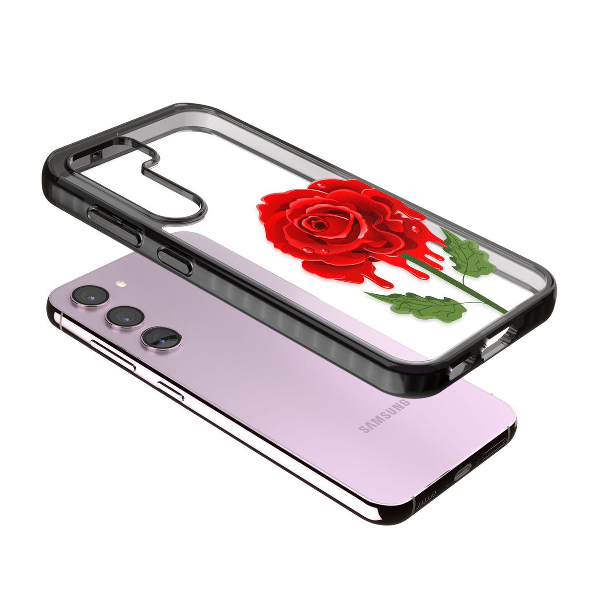 Melting Rose Impact Phone Case for Samsung Galaxy S24, Samsung Galaxy S23, Samsung Galaxy S22