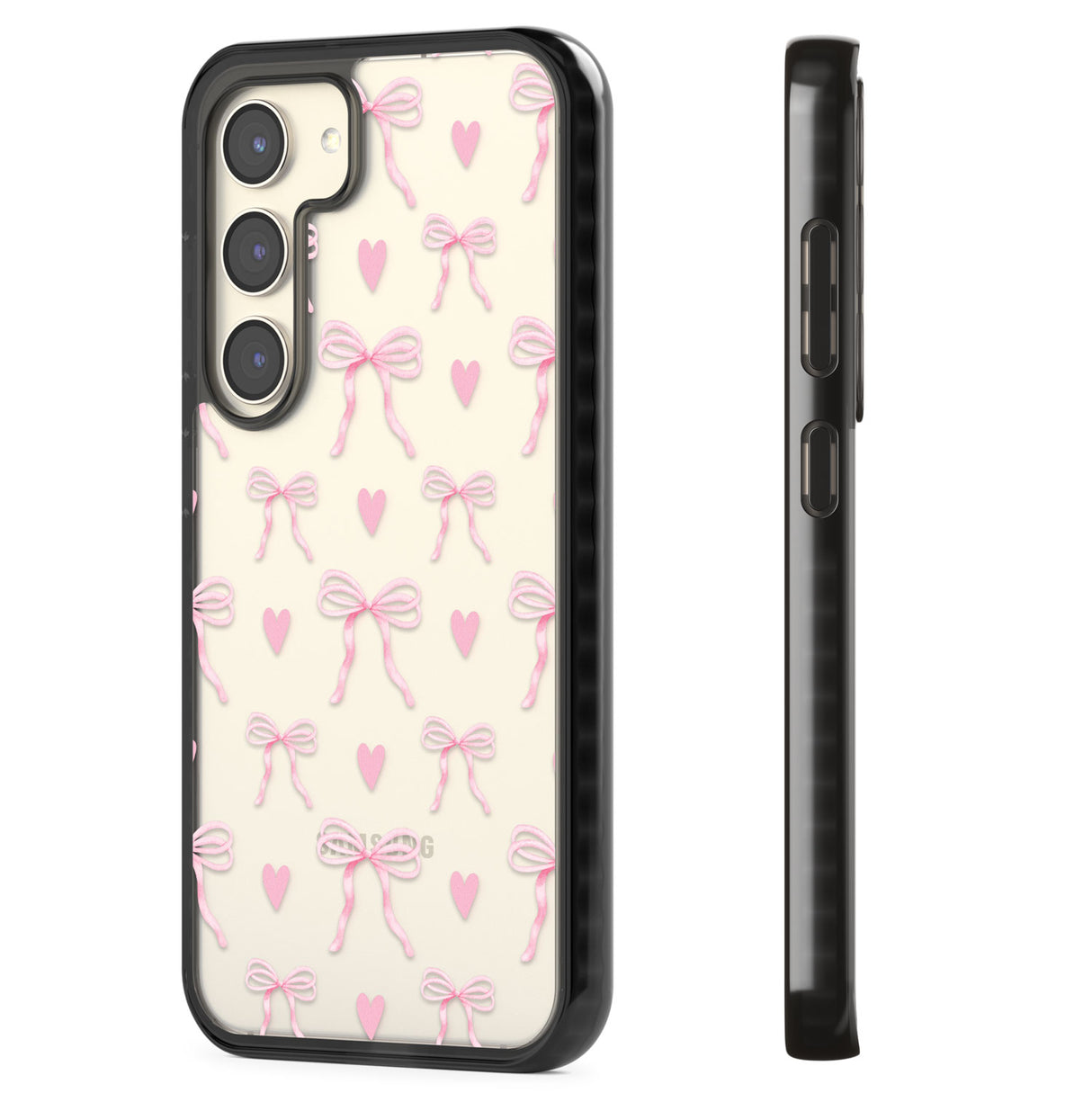 Pink Bows & Hearts Impact Phone Case for Samsung Galaxy S24, Samsung Galaxy S23, Samsung Galaxy S22