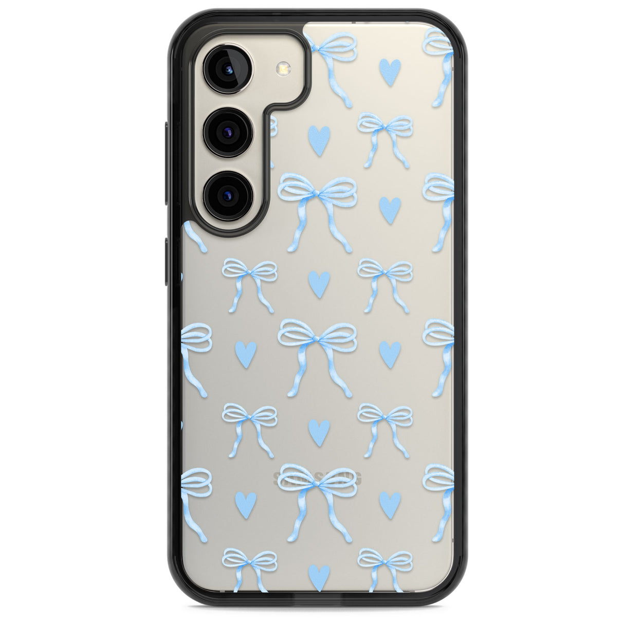 Blue Bows & Hearts Impact Phone Case for Samsung Galaxy S24, Samsung Galaxy S23, Samsung Galaxy S22