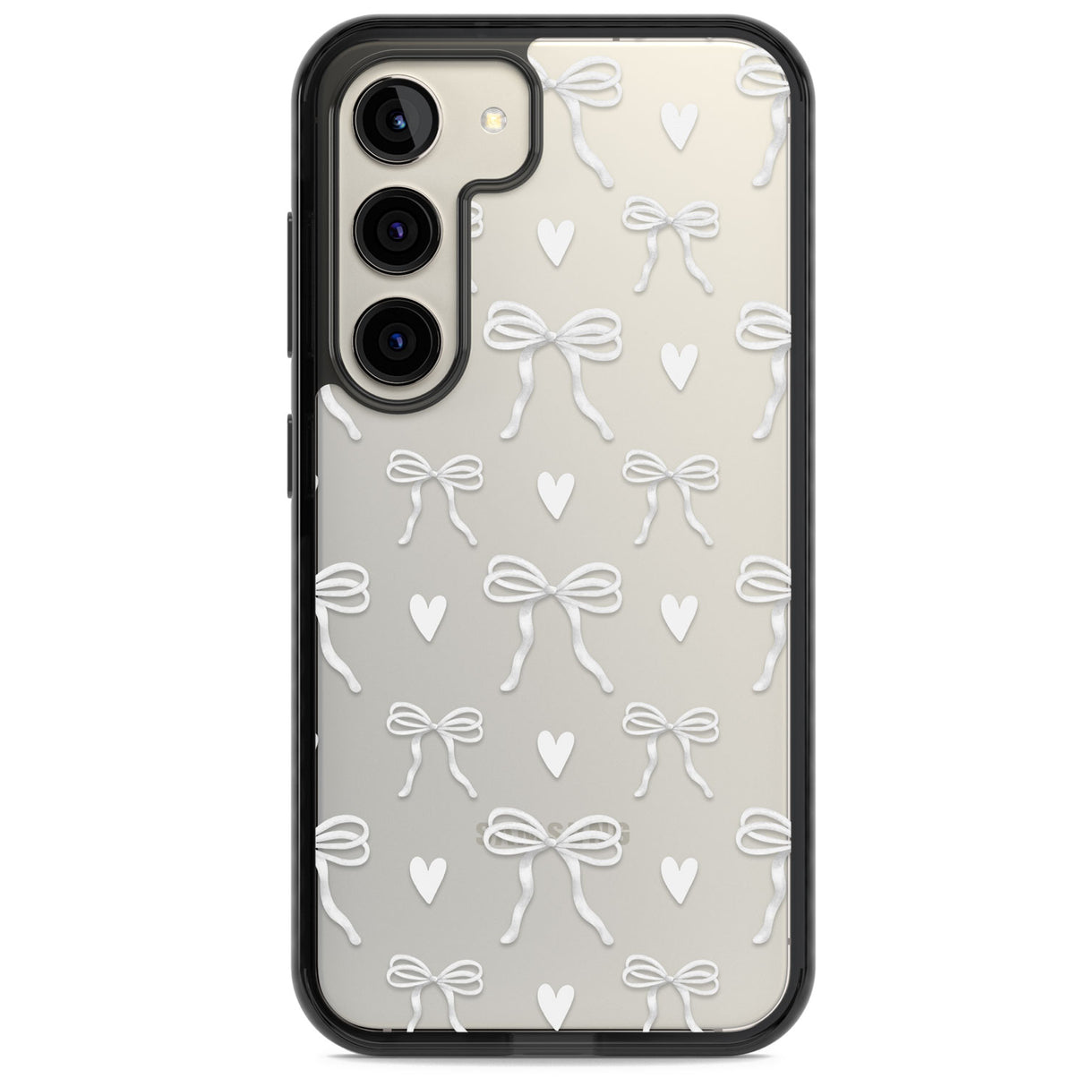 White Bows & Hearts Impact Phone Case for Samsung Galaxy S24, Samsung Galaxy S23, Samsung Galaxy S22