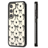 Black Bows & Hearts Impact Phone Case for Samsung Galaxy S24, Samsung Galaxy S23, Samsung Galaxy S22