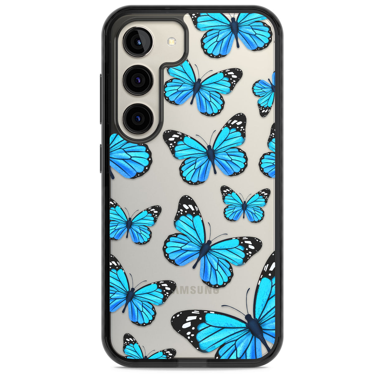 Blue Butterflies Impact Phone Case for Samsung Galaxy S24, Samsung Galaxy S23, Samsung Galaxy S22