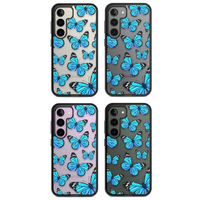 Blue Butterflies Impact Phone Case for Samsung Galaxy S24, Samsung Galaxy S23, Samsung Galaxy S22
