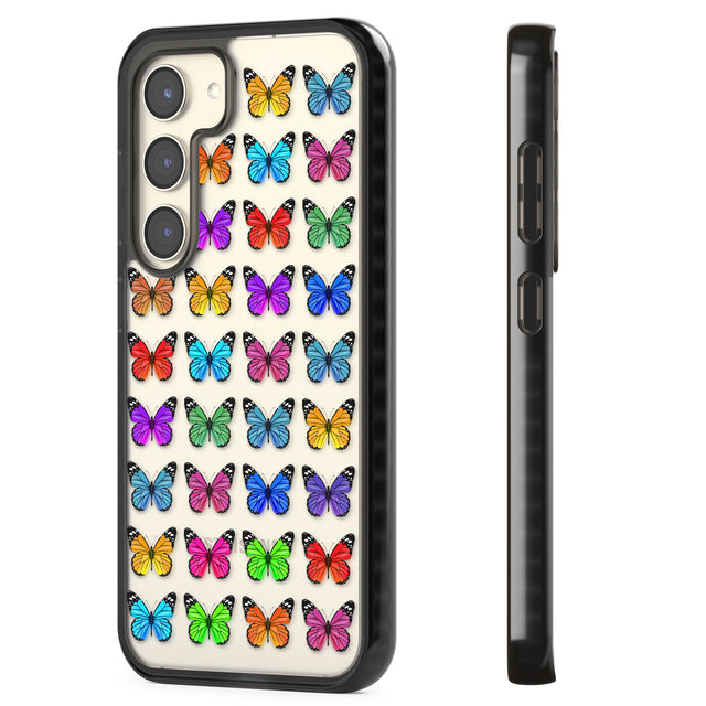 Colourful Butterfly Pattern Impact Phone Case for Samsung Galaxy S24, Samsung Galaxy S23, Samsung Galaxy S22