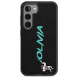 Personalised Graffiti Astronaut Custom Phone Case Samsung S22 / Black Impact Case,Samsung S23 / Black Impact Case Blanc Space