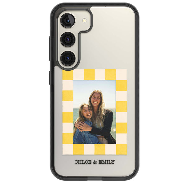 Personalised Yellow Check Photo