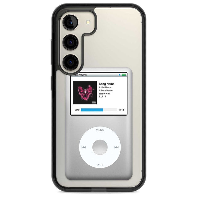 Personalised Classic iPod Custom Phone Case Samsung S22 / Black Impact Case,Samsung S23 / Black Impact Case Blanc Space