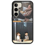 Personalised 2 Photo Grid Custom Phone Case Samsung S22 / Black Impact Case,Samsung S23 / Black Impact Case Blanc Space