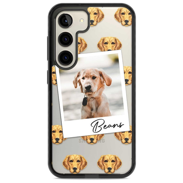 Personalised Labrador - Dog Photo Custom Phone Case Samsung S22 / Black Impact Case,Samsung S23 / Black Impact Case Blanc Space