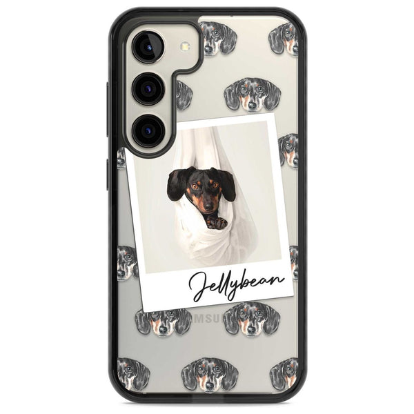 Personalised Black Dachshund Instant Camera Photo