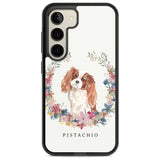 Personalised Cavalier King Charles Portrait Spaniel Custom Phone Case Samsung S22 / Black Impact Case,Samsung S23 / Black Impact Case Blanc Space