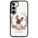 Personalised Tan French Bulldog Watercolour Dog Portrait Custom Phone Case Samsung S22 / Black Impact Case,Samsung S23 / Black Impact Case Blanc Space