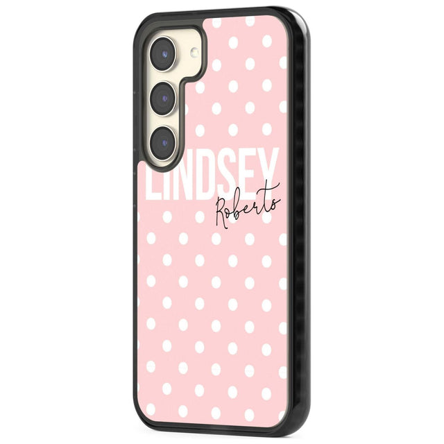 Personalised Pink Polka Custom Phone Case iPhone 15 Pro Max / Black Impact Case,iPhone 15 Plus / Black Impact Case,iPhone 15 Pro / Black Impact Case,iPhone 15 / Black Impact Case,iPhone 15 Pro Max / Impact Case,iPhone 15 Plus / Impact Case,iPhone 15 Pro / Impact Case,iPhone 15 / Impact Case,iPhone 15 Pro Max / Magsafe Black Impact Case,iPhone 15 Plus / Magsafe Black Impact Case,iPhone 15 Pro / Magsafe Black Impact Case,iPhone 15 / Magsafe Black Impact Case,iPhone 14 Pro Max / Black Impact Case,iPhone 14 Plu