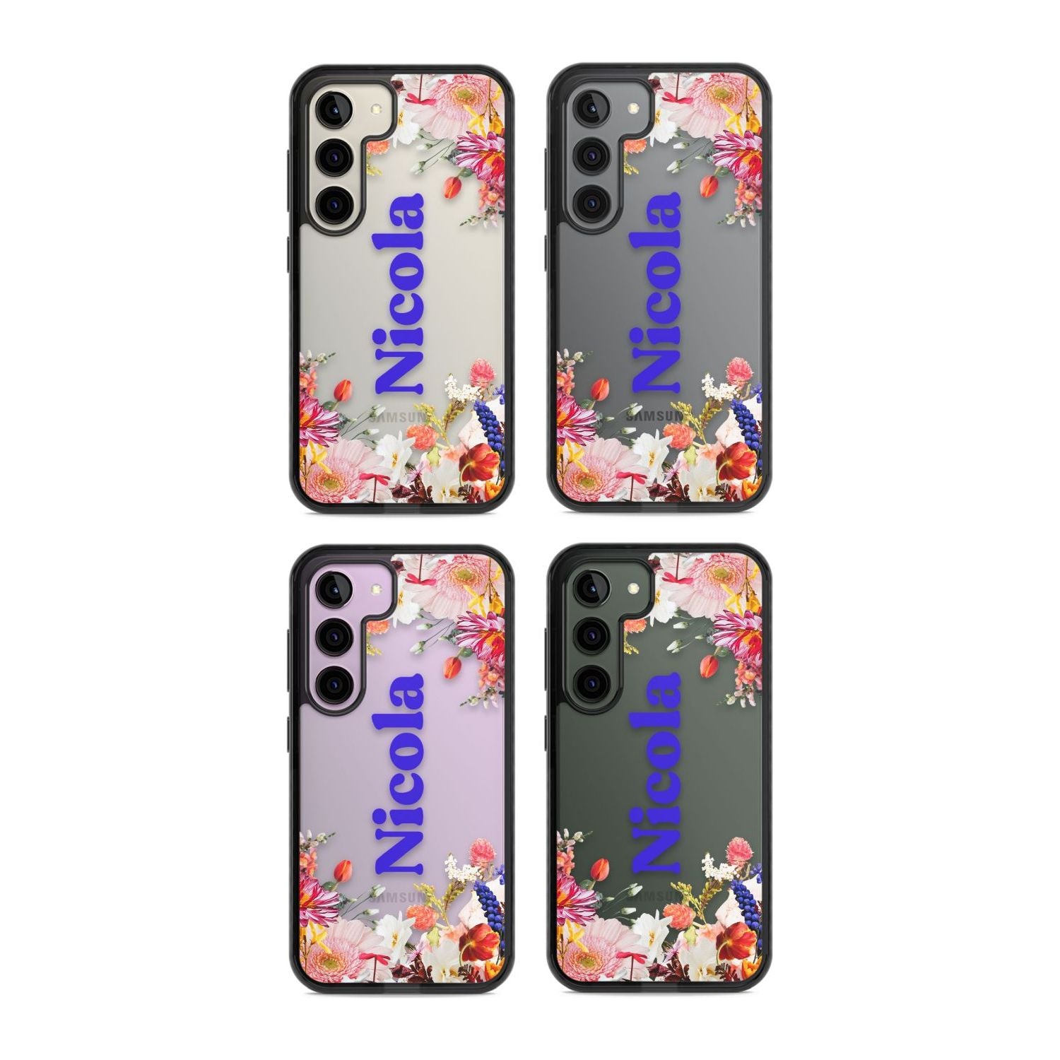 Personalised Text with Floral Borders