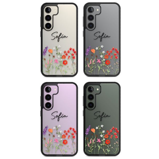 Personalised Spring Wildflowers Impact Phone Case for Samsung Galaxy S24, Samsung Galaxy S23, Samsung Galaxy S22