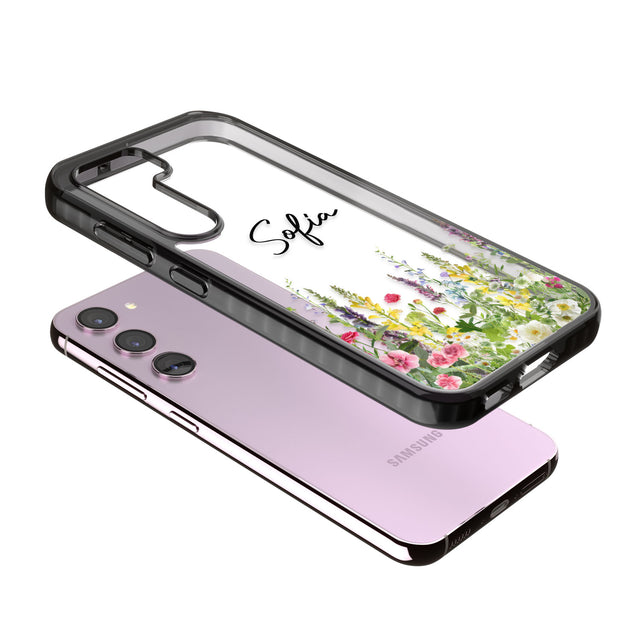 Personalised Garden Wildfowers Impact Phone Case for Samsung Galaxy S24, Samsung Galaxy S23, Samsung Galaxy S22