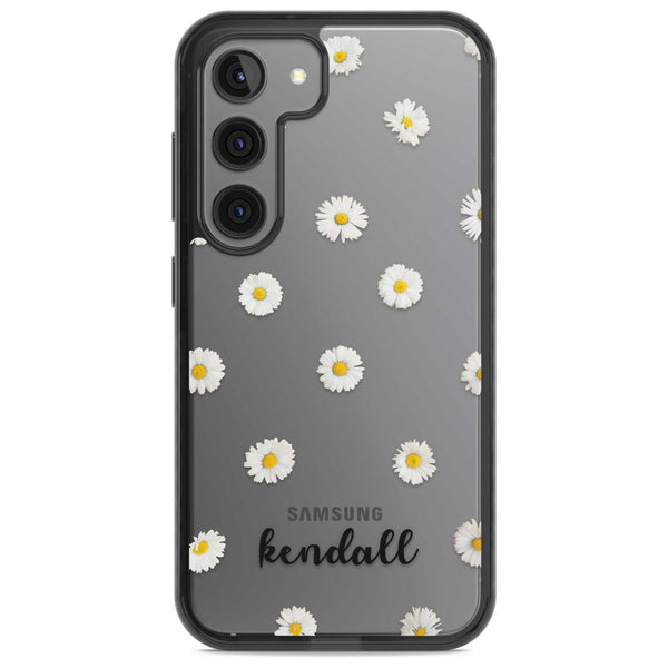 Personalised White Daisies & Cursive