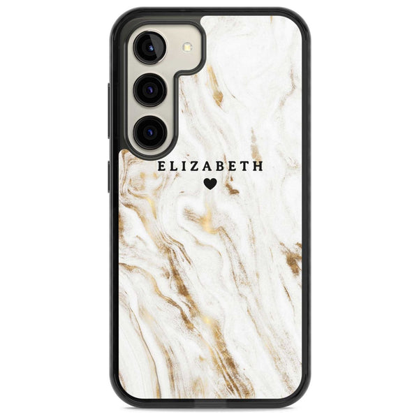 Personalised White Gilded Marble