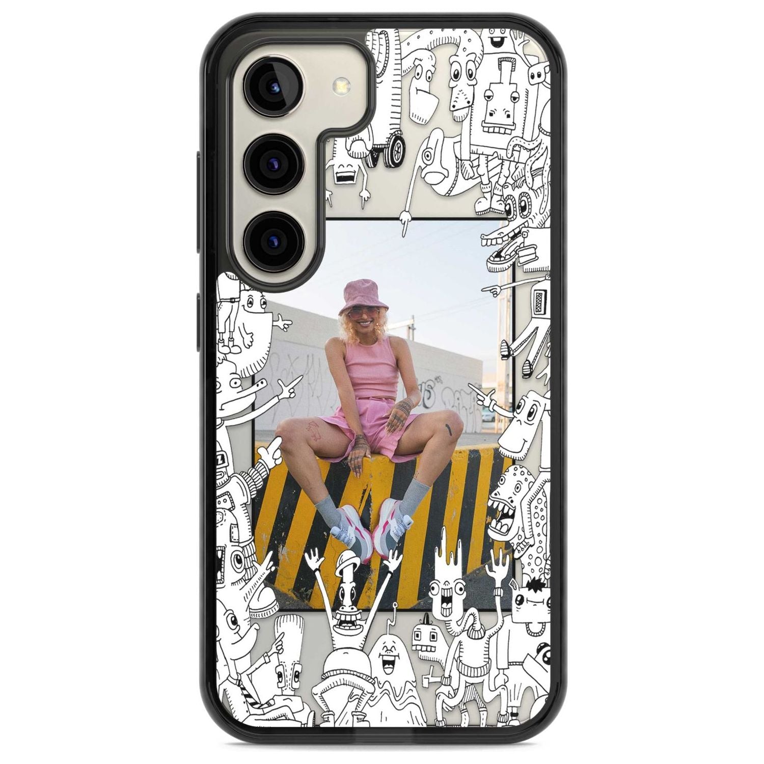 Personalised Look At This Photo Case Custom Phone Case Samsung S22 / Black Impact Case,Samsung S23 / Black Impact Case Blanc Space