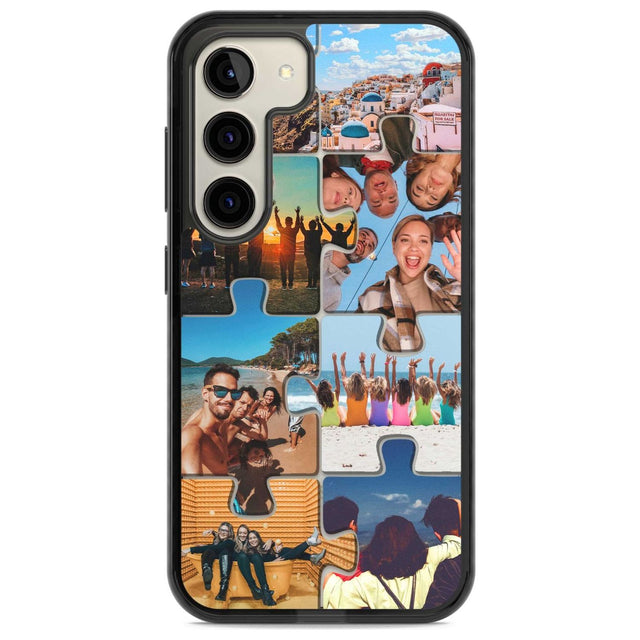 Personalised Jigsaw Photo Grid Custom Phone Case Samsung S22 / Black Impact Case,Samsung S23 / Black Impact Case Blanc Space